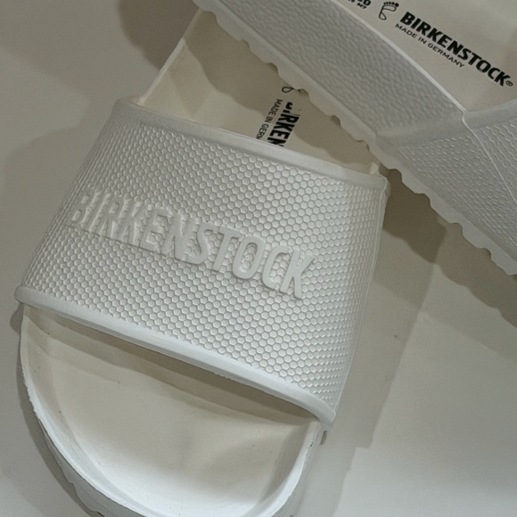 Birkenstock White Textured EVA Slide Sandals - Picture 2 of 3